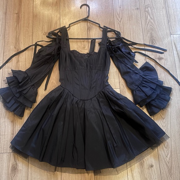 Dolls Kill Dresses & Skirts - Widow dress with detachable bell sleeve arms.